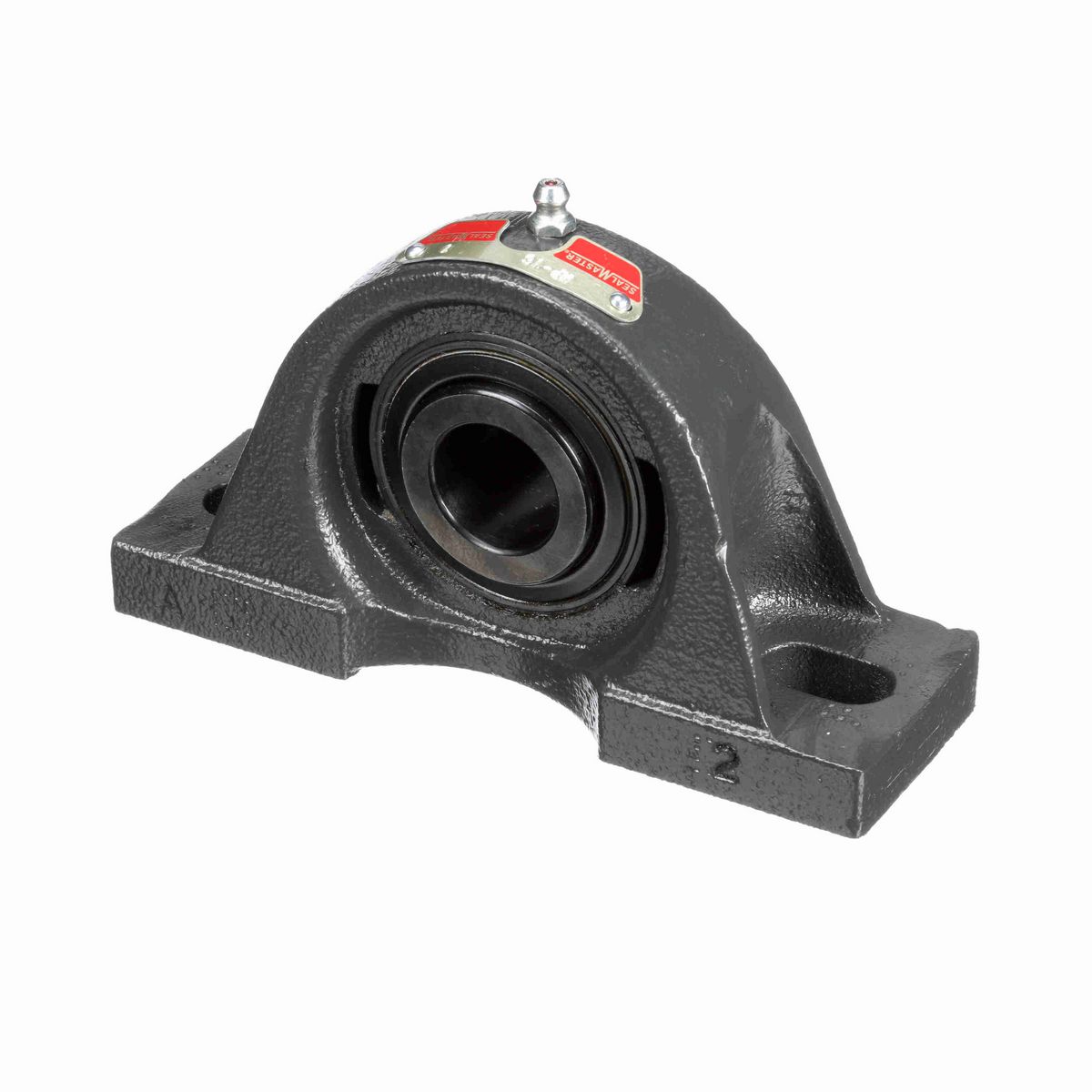Sealmaster Mounted Cast Iron Two Bolt Pillow Block Ball Bearing - 52100 Bearing Steel, Black Oxided - Setscrew Lock - MP-16