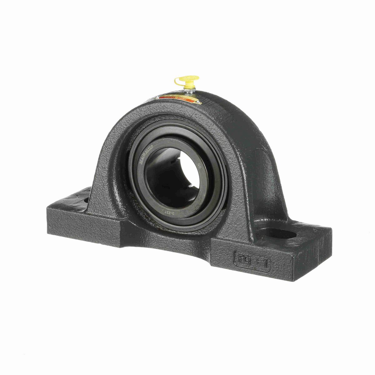 Sealmaster Mounted Cast Iron Two Bolt Pillow Block Ball Bearing - 52100 Bearing Steel, Black Oxided - Concentric Lock - MP-35T