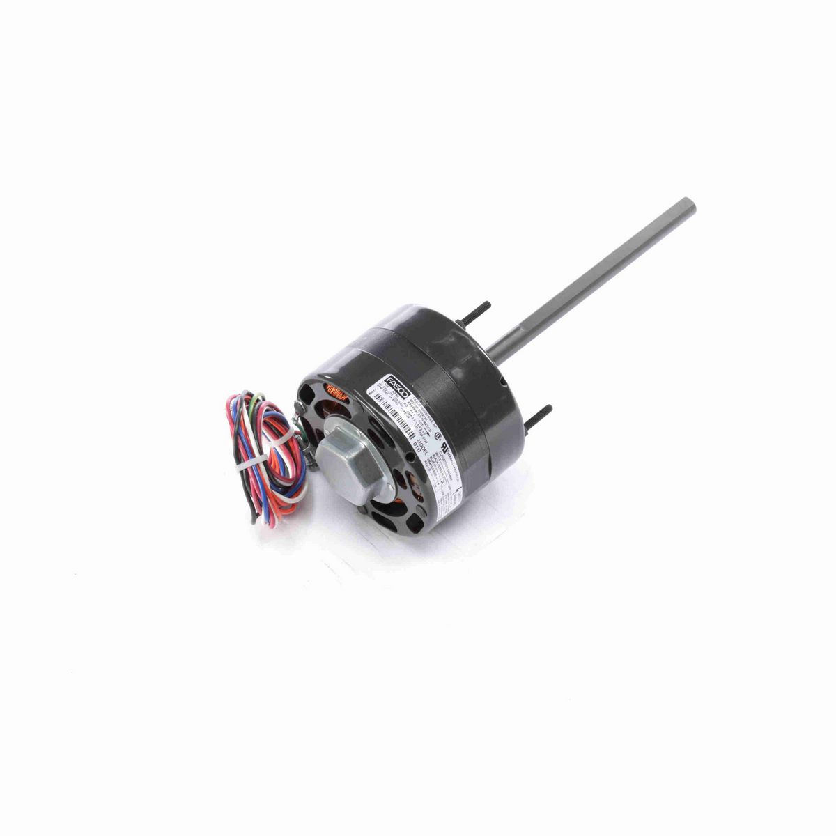 FASCO Fan Coil & Air Conditioner Motor, 1/15-1/25-1/30-1/40 HP, 1 Ph, 60 Hz, 115 V, 1550 RPM, 4 Speed, 4.4" Diameter, OAO - D117