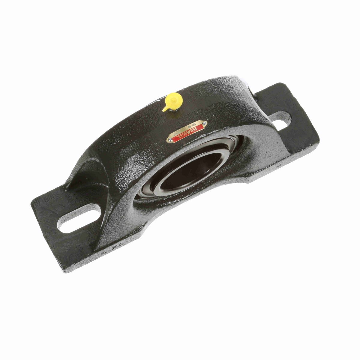 Sealmaster Mounted Cast Iron Two Bolt Pillow Block Ball Bearing - 52100 Bearing Steel, Black Oxided - Setscrew Lock - MP-52