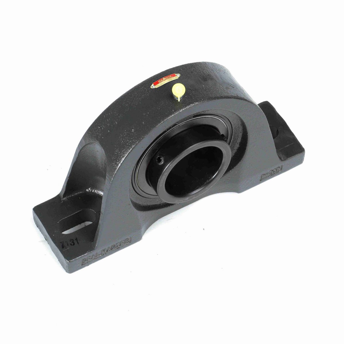 Sealmaster Mounted Cast Iron Two Bolt Pillow Block Ball Bearing - 52100 Bearing Steel, Black Oxided - Setscrew Lock - MP-64