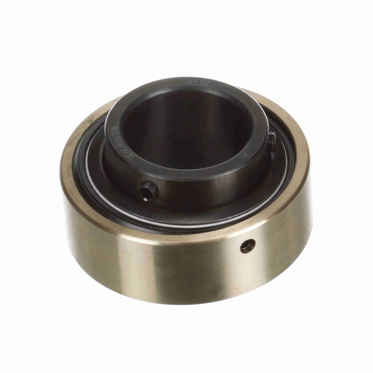 Sealmaster Mounted Insert Only Ball Bearing - 52100 Bearing Steel, Black Oxided - Setscrew Lock - AR-2-112