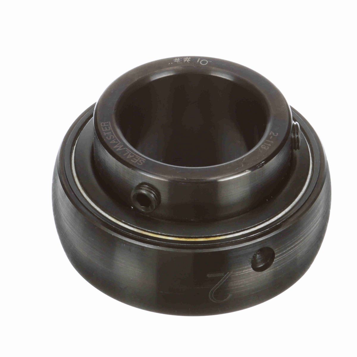 Sealmaster Mounted Insert Only Ball Bearing - 52100 Bearing Steel, Black Oxided - Setscrew Lock - 2-113