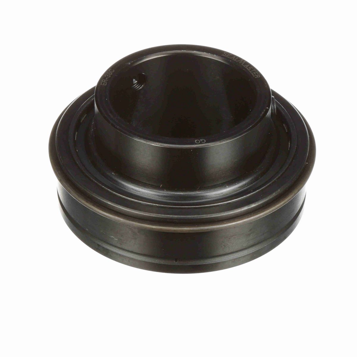 Sealmaster Mounted Insert Only Ball Bearing - 52100 Bearing Steel, Black Oxided - Setscrew Lock - ER-38C