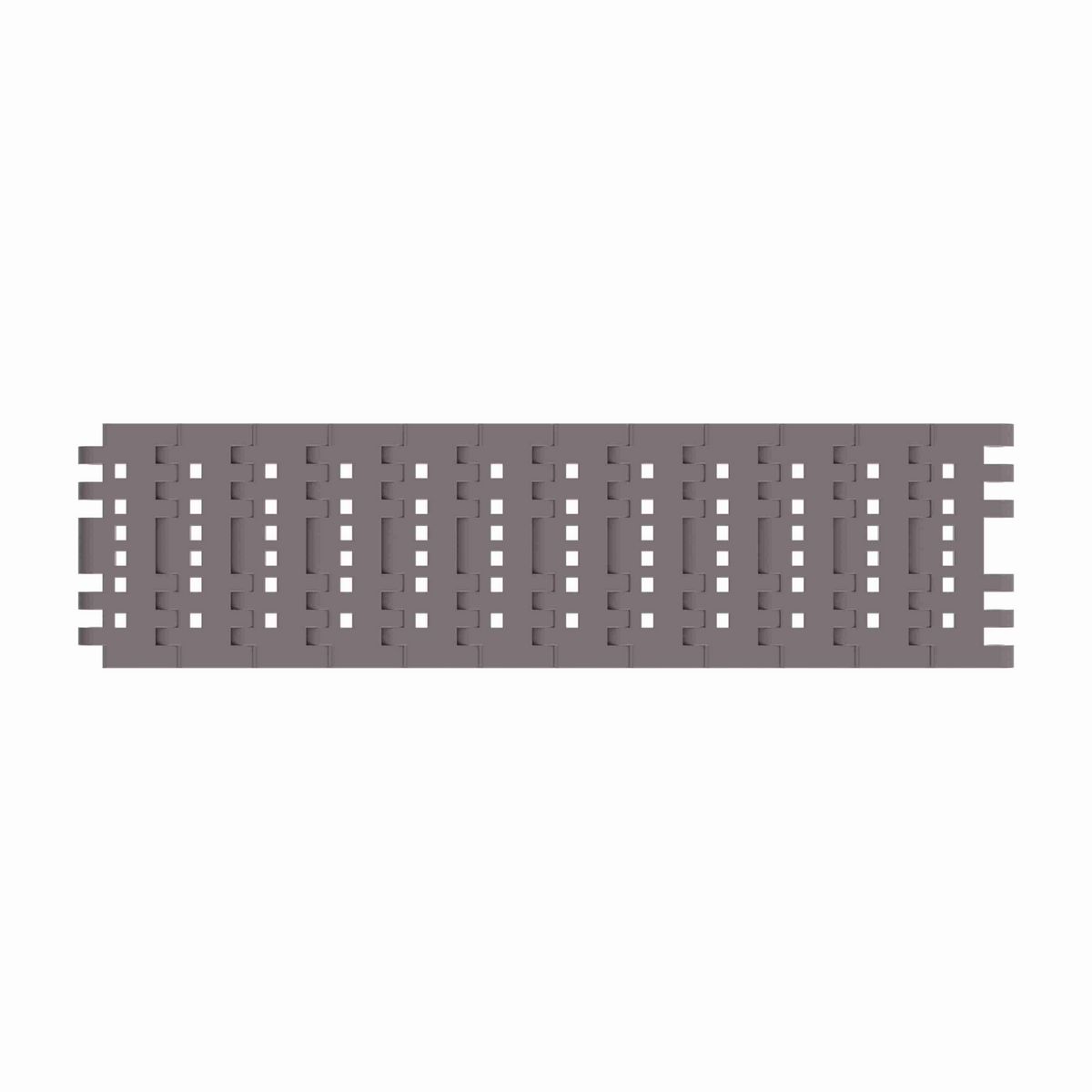 Rexnord 7706 Straight Running Flush Grid, Material: Brown High Performance, Width: 3.25in, Pitch: 1in - 81415221