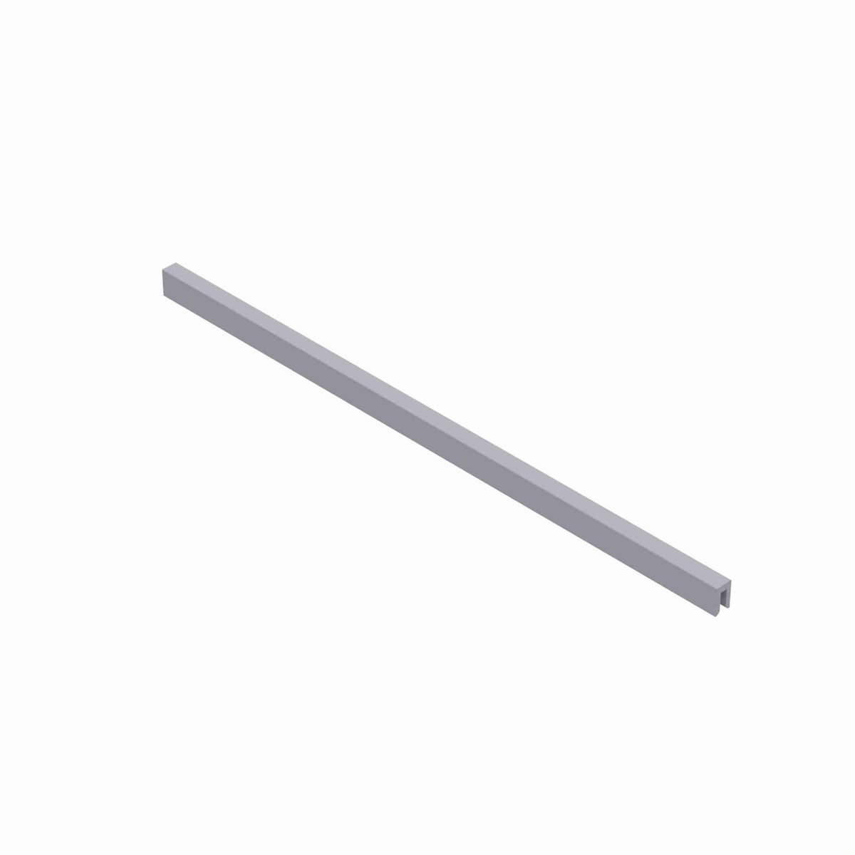 System Plast Bar Cap: 0.31"W X 0.5"H X 1200"L Grey Nolu-S - VG-P18BC-NS-100