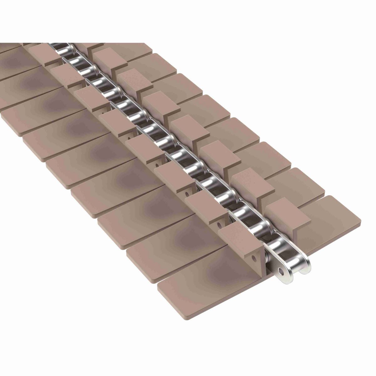 Rexnord 1873TAB Side-flexing Solid Top, Material: Tan Low Friction, Width: 6in, Pitch: 1.5in - LF1873K6