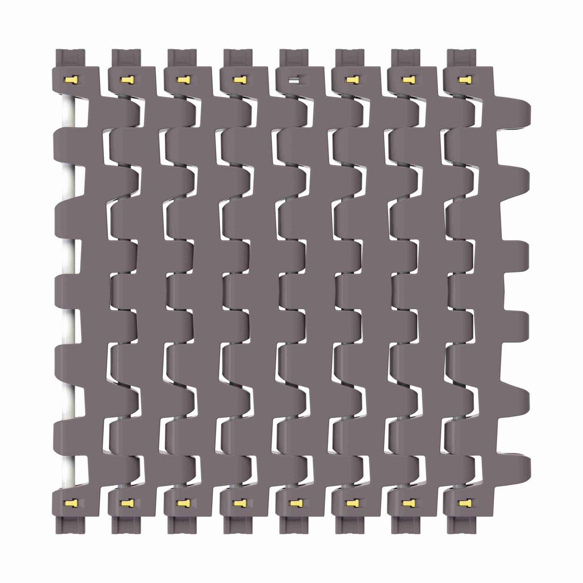 Rexnord 7966ST Side-flexing Flush Grid, Material: Brown High Performance, Width: 12in, Pitch: 1.5in - 10324718