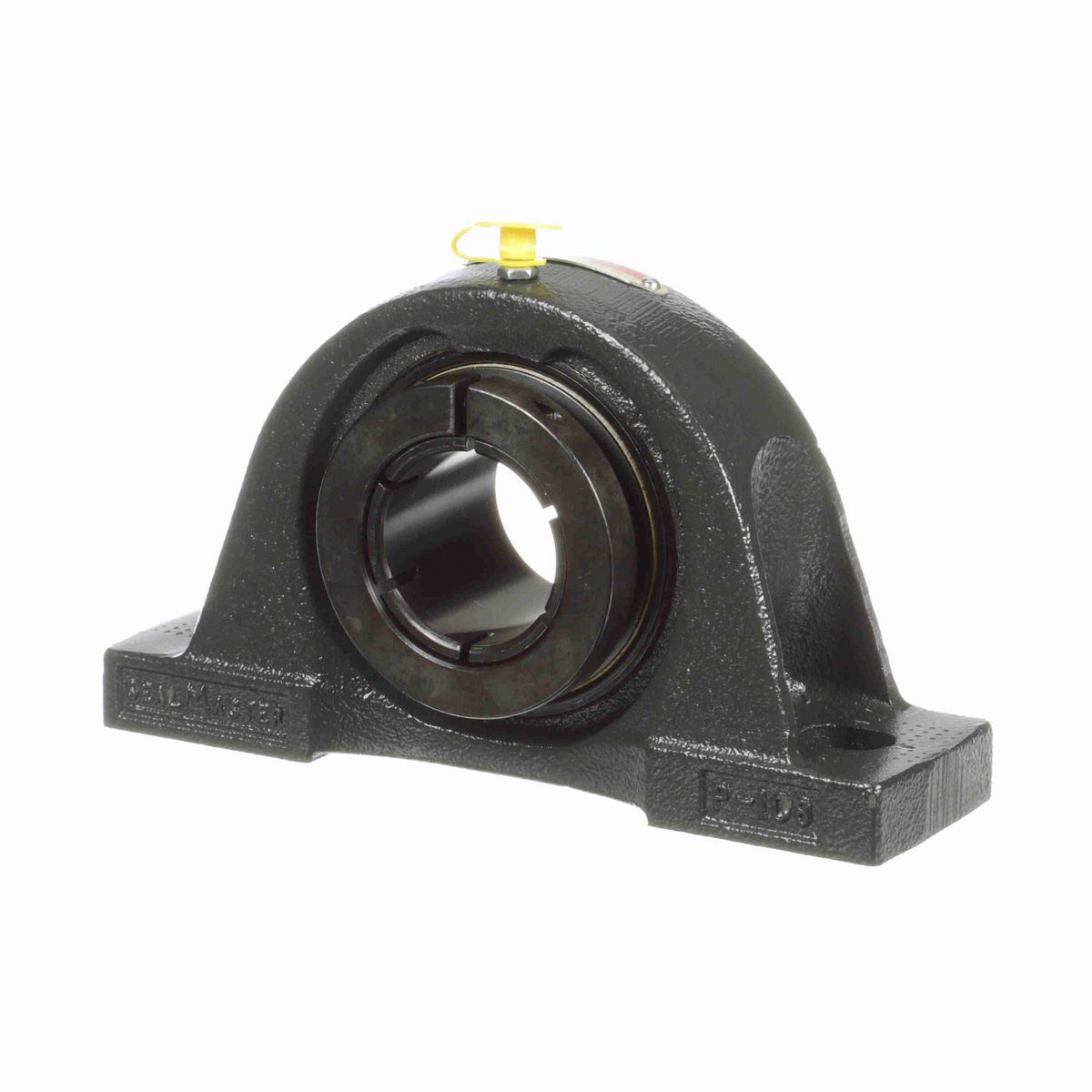 Sealmaster Mounted Cast Iron Two Bolt Pillow Block Ball Bearing - 52100 Bearing Steel, Black Oxided - Concentric Lock - NP-26T