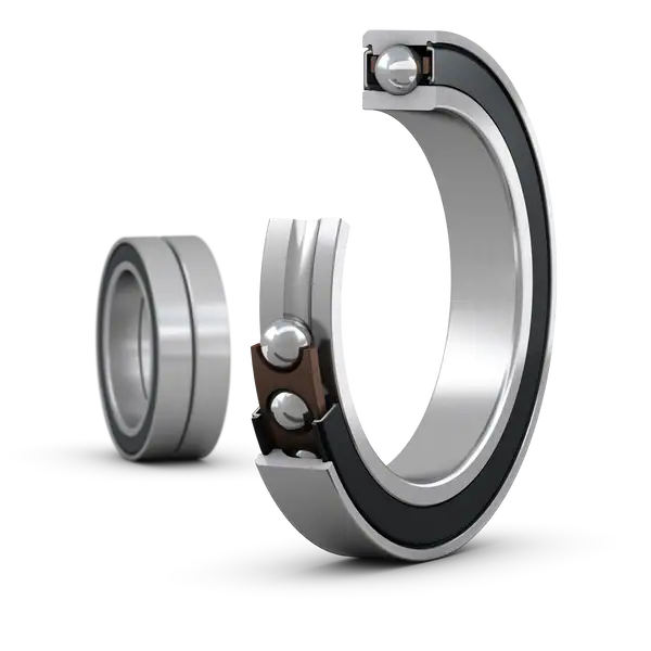 Согласованный комплект двух прецизионных высокоскоростных однорядных радиально-упорных шарикоподшипников типа E с уплотнениями SKF S71906 CE/P4ADGB