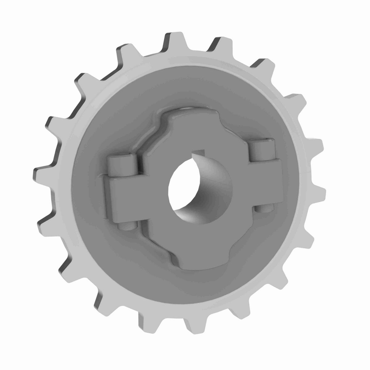 Rexnord 7700 Series Split Cast Stainless Steel Sprocket and a 18 Teeth with 30mm Round Shaft-Ready Bore with Keyway & Setscrew - 614-334-8