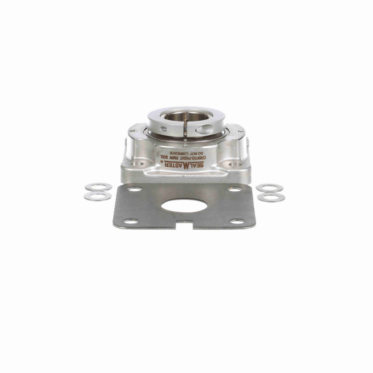 Sealmaster Mounted Stainless Steel Four Bolt Flange Ball Bearing - 52100 Bearing Steel, Phosphorus Nickel Coated - Concentric Lock - Corrosion Resistant - Reduced Maintenance - Lubed for Life - CRBFRS-PN24T RMW