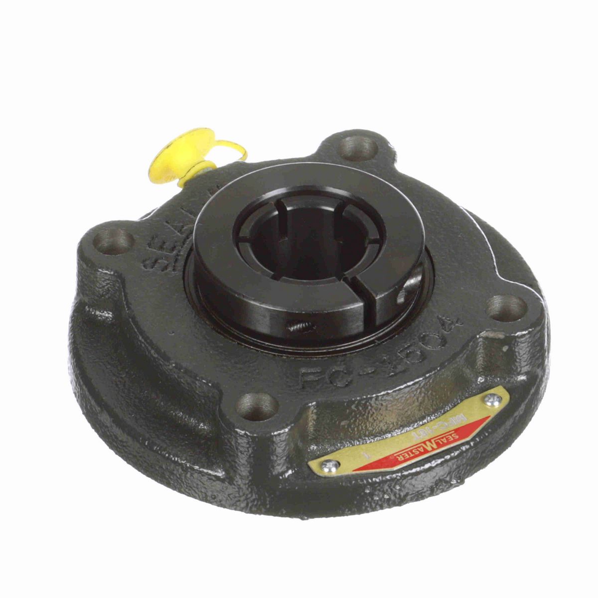 Sealmaster Mounted Cast Iron Flange Cartridge Ball Bearing - 52100 Bearing Steel, Black Oxided - Concentric Lock - MFC-16T