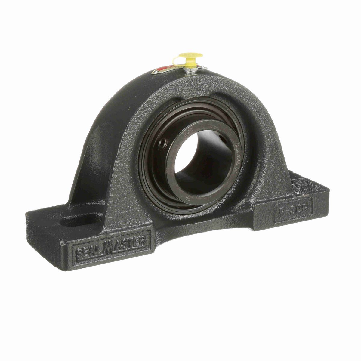 Sealmaster Mounted Cast Iron Two Bolt Pillow Block Ball Bearing - 52100 Bearing Steel, Black Oxided - Double Setscrew Lock - High Temperature & Air Handling Housing Fit, Noise Tested - MPD-43 HTA