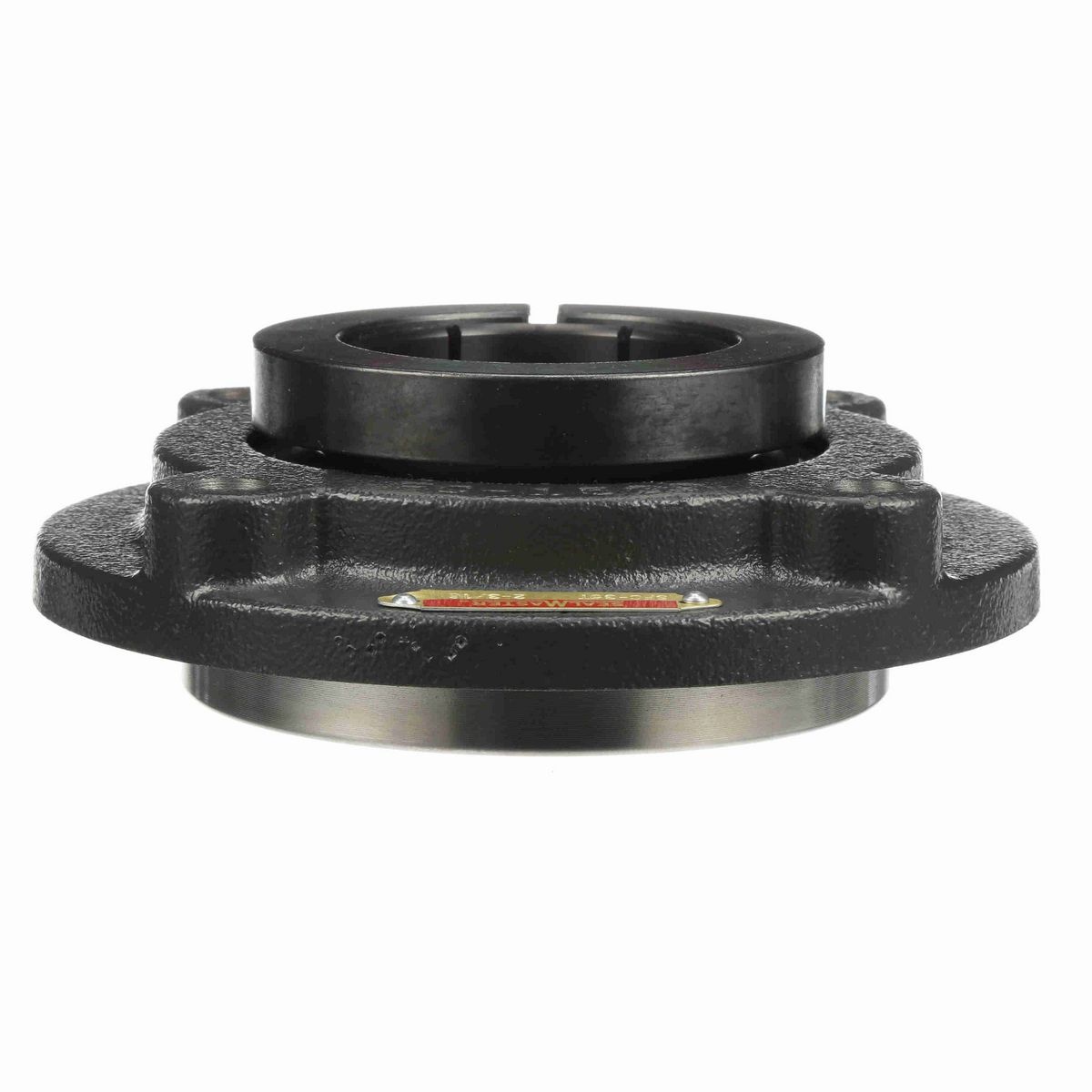 Sealmaster Mounted Cast Iron Flange Cartridge Ball Bearing - 52100 Bearing Steel, Black Oxided - Concentric Lock - SFC-35T