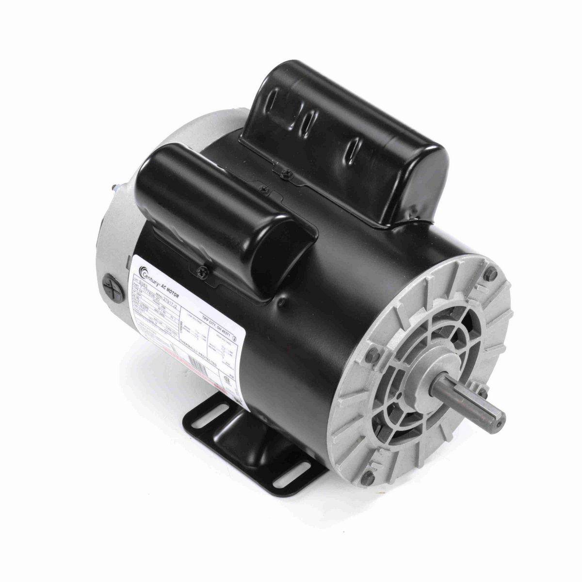 Century Air Compressor Motor, 3SPL HP, 1 Ph, 60 Hz, 115/230 V, 3600 RPM, U56None Frame, DP - B383