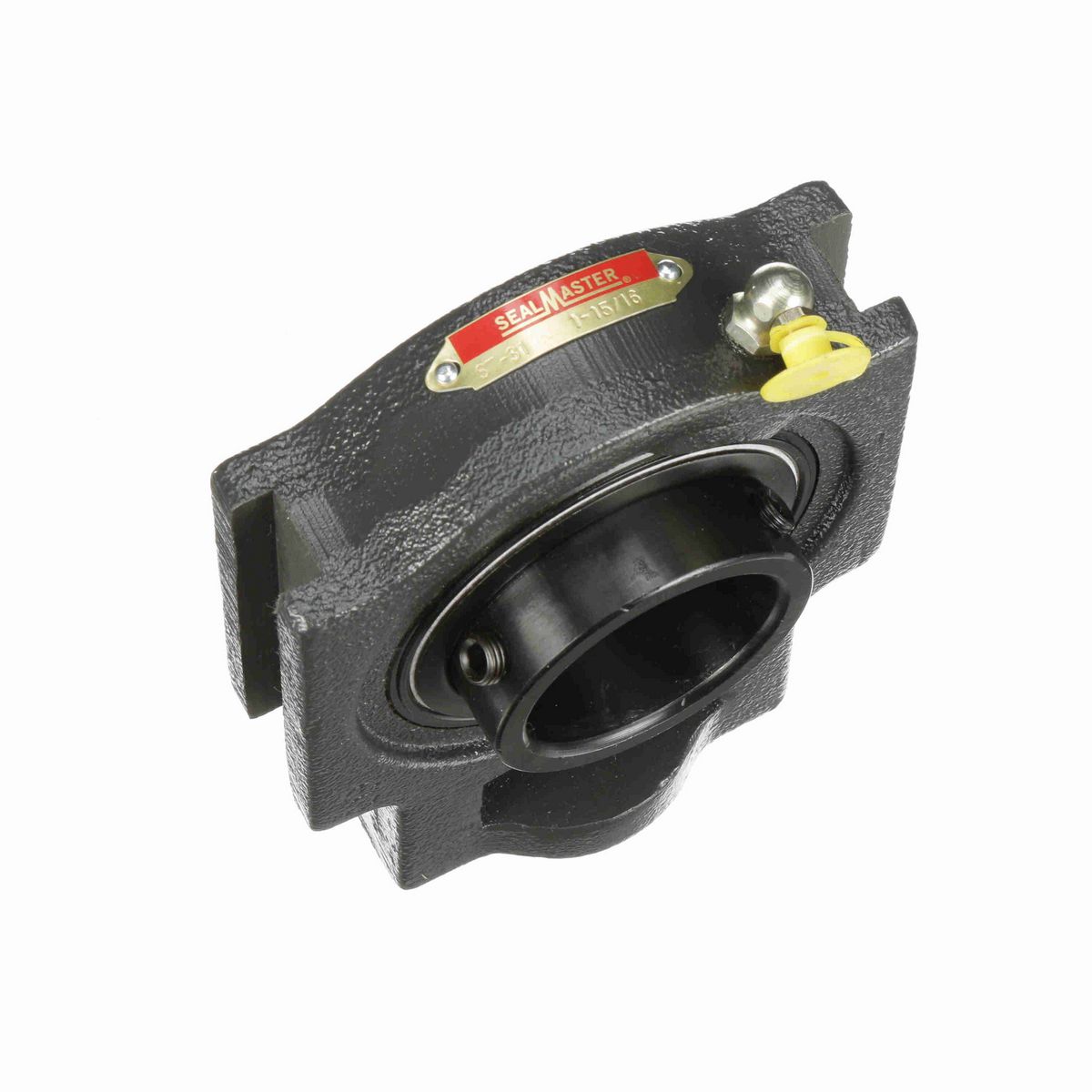 Sealmaster Mounted Cast Iron Wide Slot Take Up Ball Bearing - 52100 Bearing Steel, Black Oxided - Setscrew Lock - ST-31