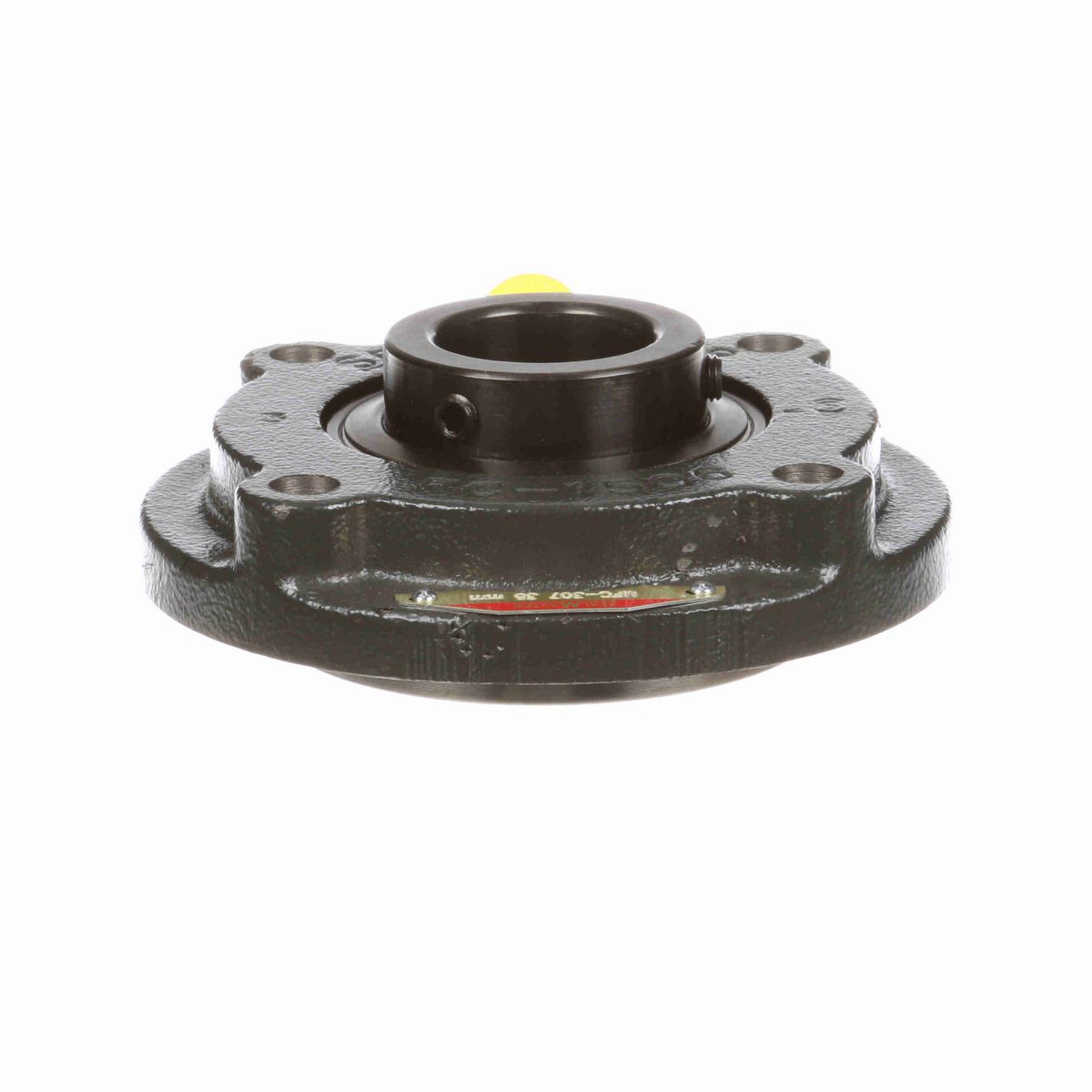 Sealmaster Mounted Cast Iron Flange Cartridge Ball Bearing - 52100 Bearing Steel, Black Oxided - Setscrew Lock - MFC-307