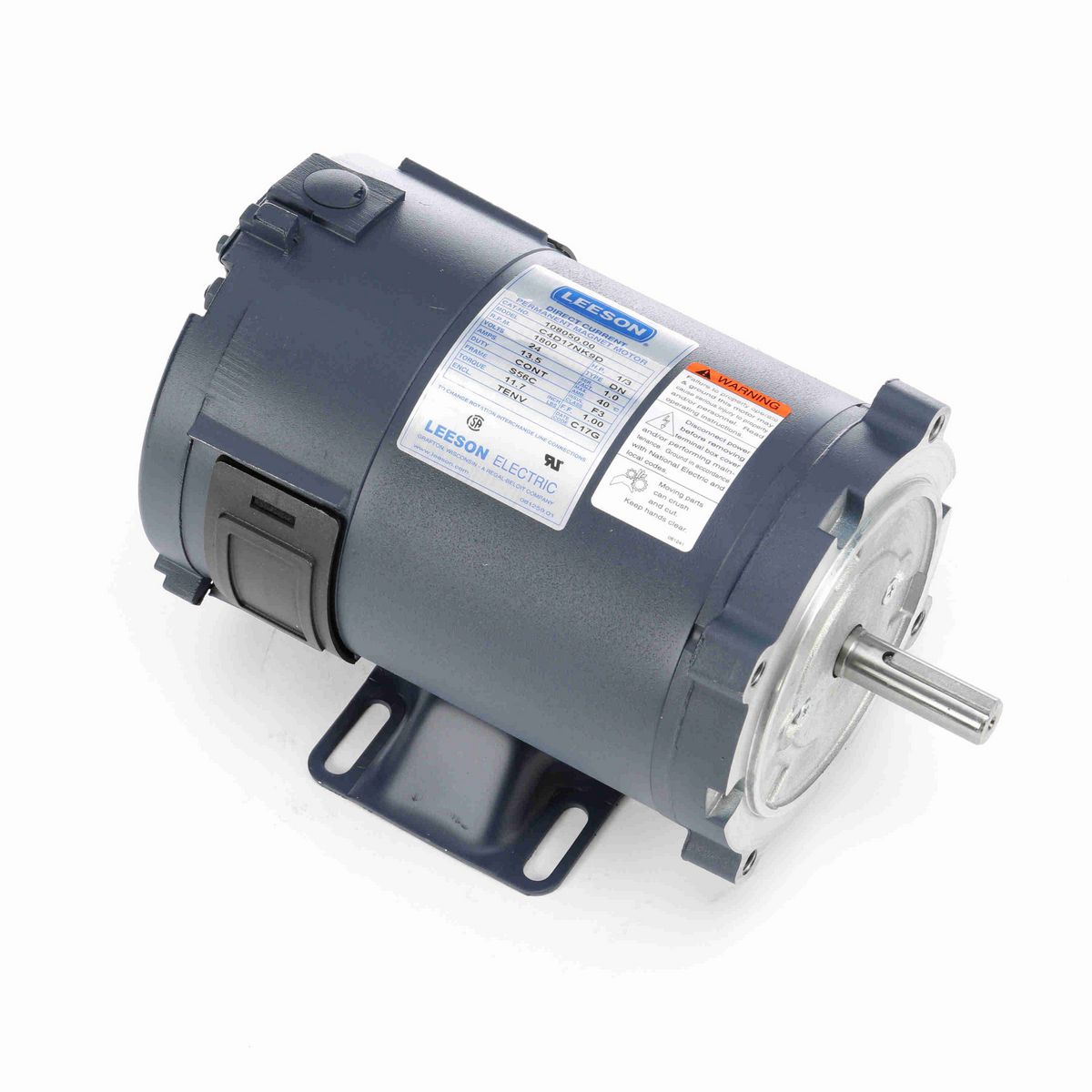 LEESON Low Voltage Motor, 0.33 HP, 24 V, 1800 RPM, S56C Frame, TENV - 108050.00