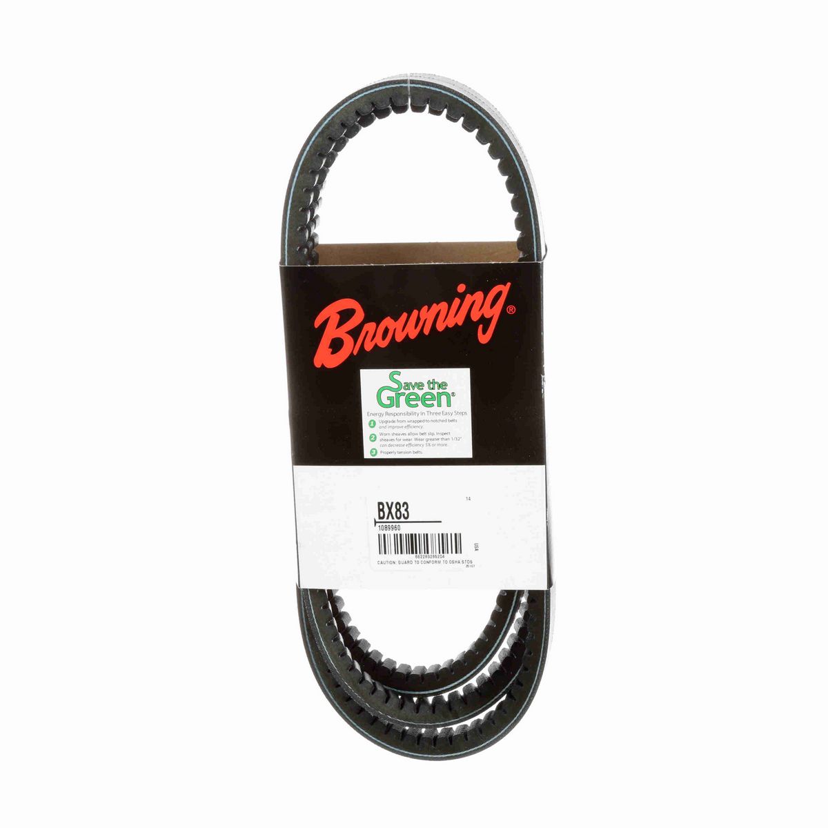 Browning EPDM Notched Belt 98% Efficient - BX83