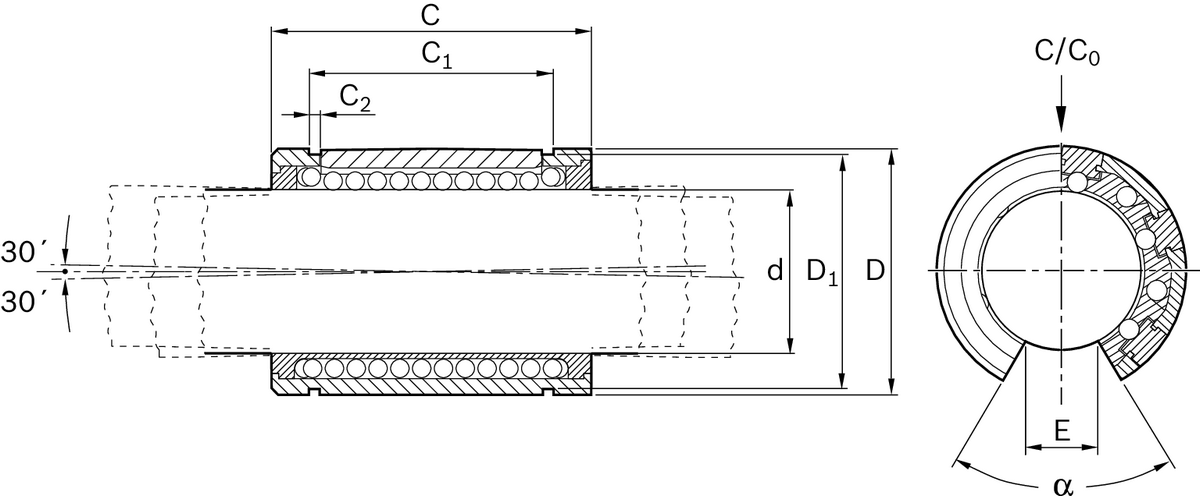 Суперлинейная втулка Bosch Rexroth KBA-O-40-DD [R067124040]