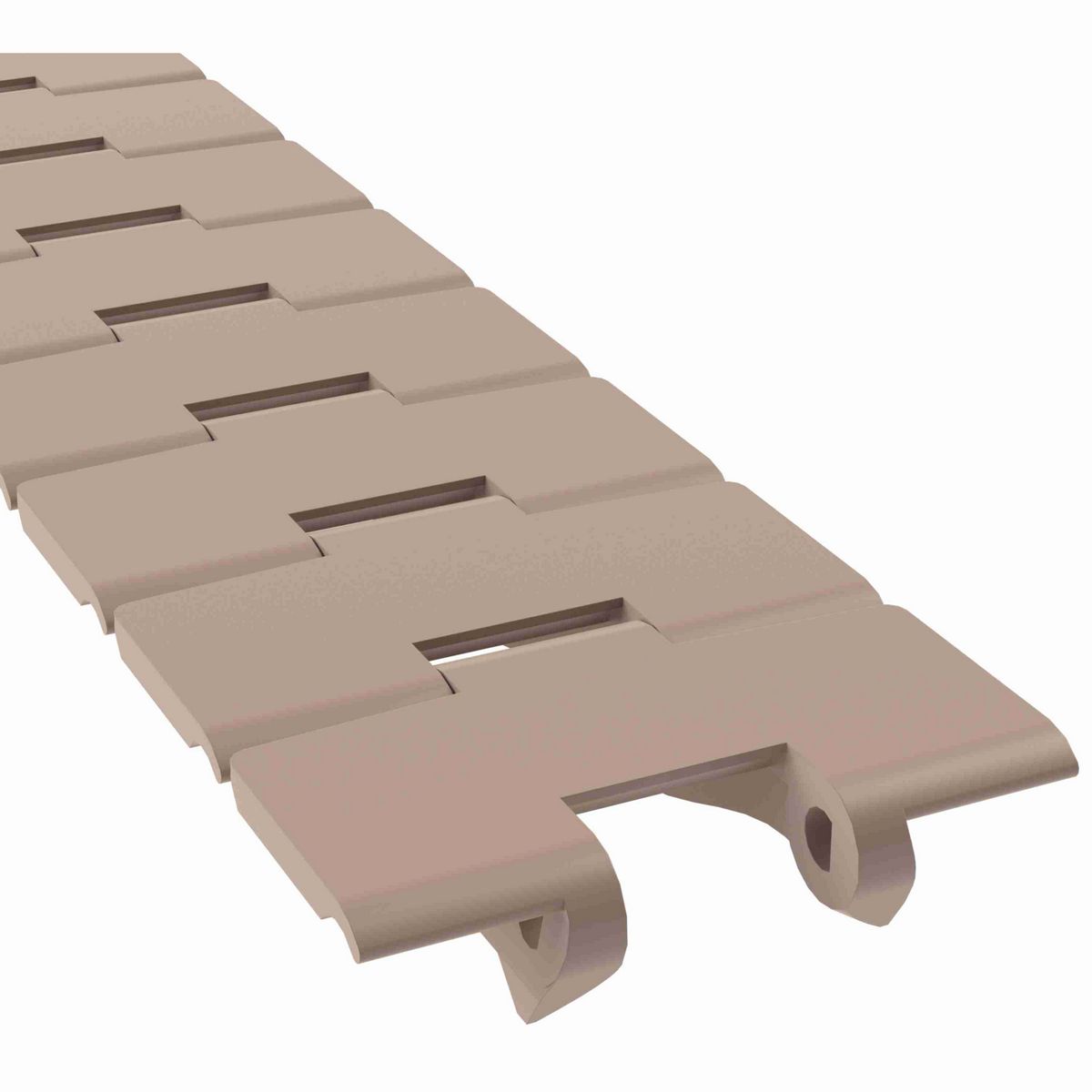 Rexnord 879B Side-flexing Solid Top, Material: Tan Low Friction, Width: 3.25in, Pitch: 1.5in - LF879K3-1/4