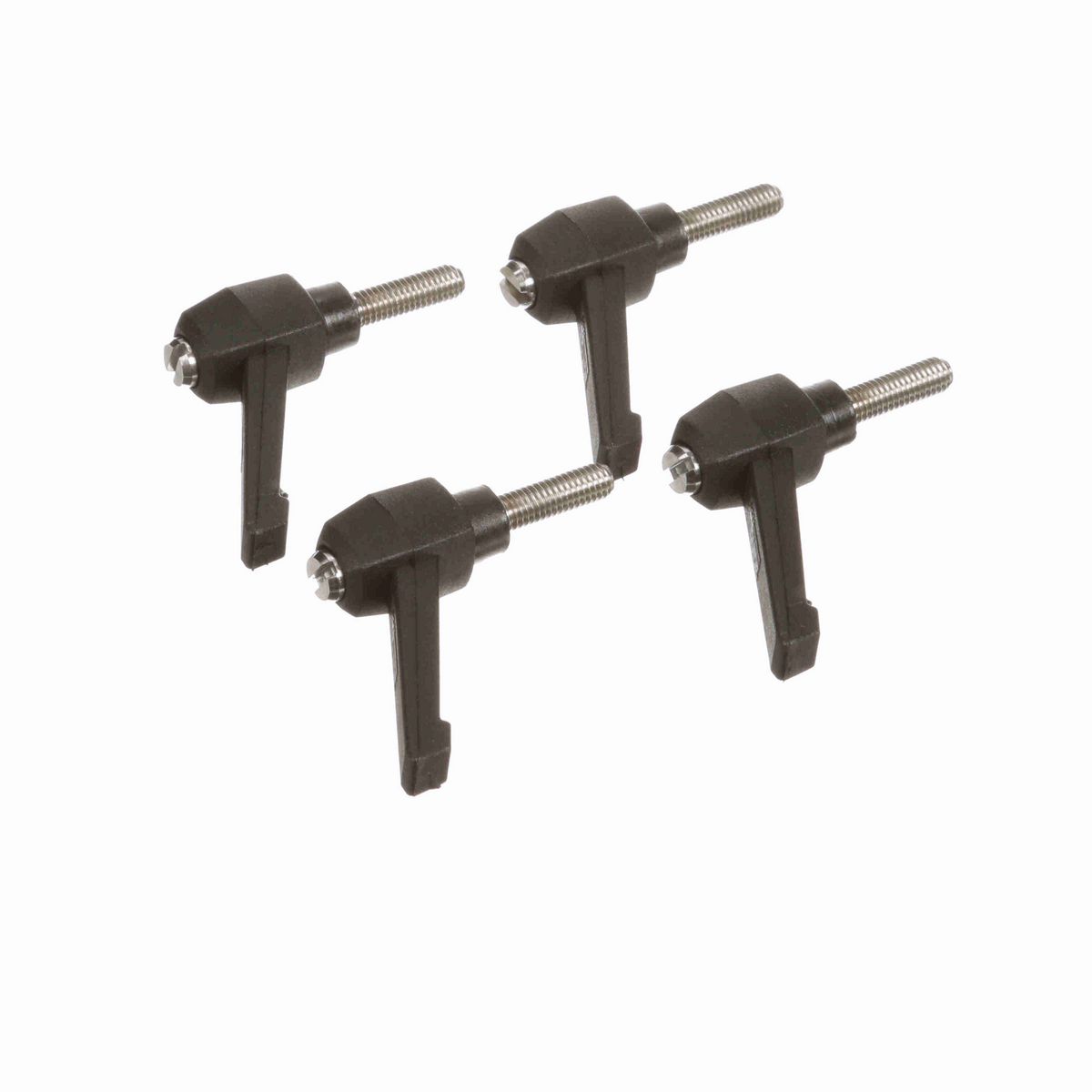 System Plast Ratchet Handle (Male); Thread: M6 x 1, Handle Length: 1.63-in Stud Length: 0.79-in, Color: Black - RH-10-BK-MSM6-20