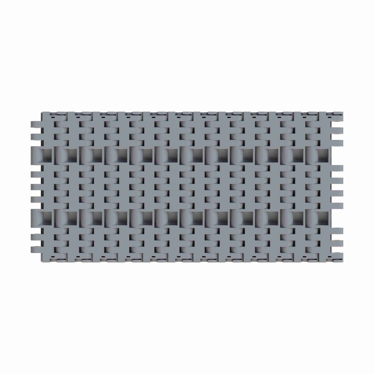 Rexnord 7705 Straight Running Solid Top, Material: Silver Platinum Series™ X, Width: 6in, Pitch: 1in - 10286165