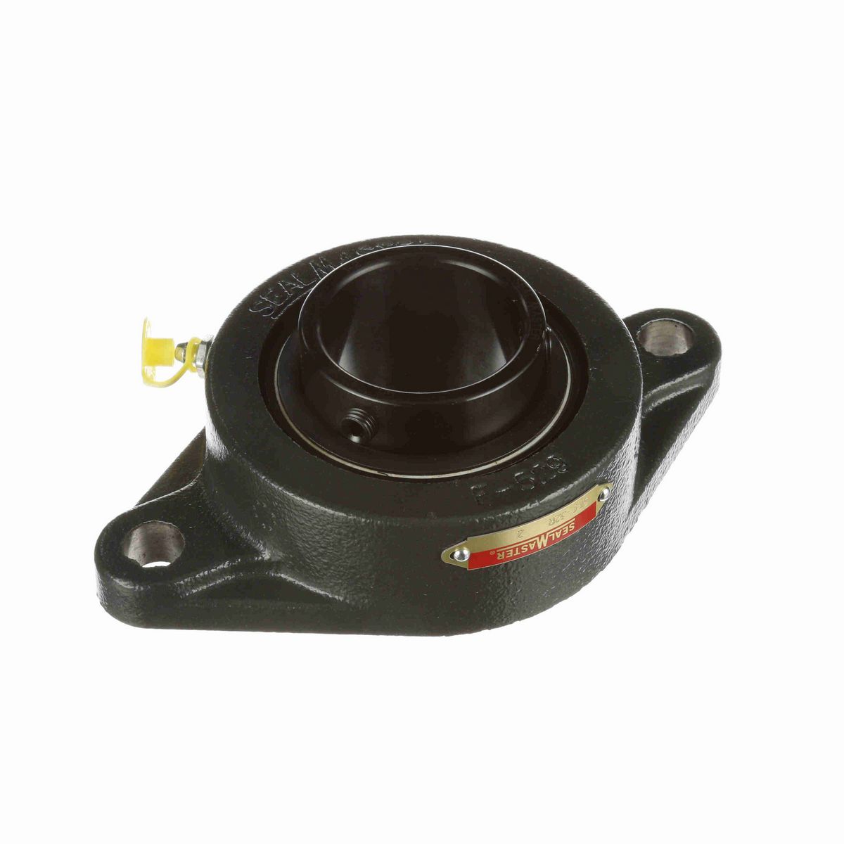 Sealmaster Mounted Cast Iron Two Bolt Flange Ball Bearing - 52100 Bearing Steel, Black Oxided - Setscrew Lock - SFT-32R