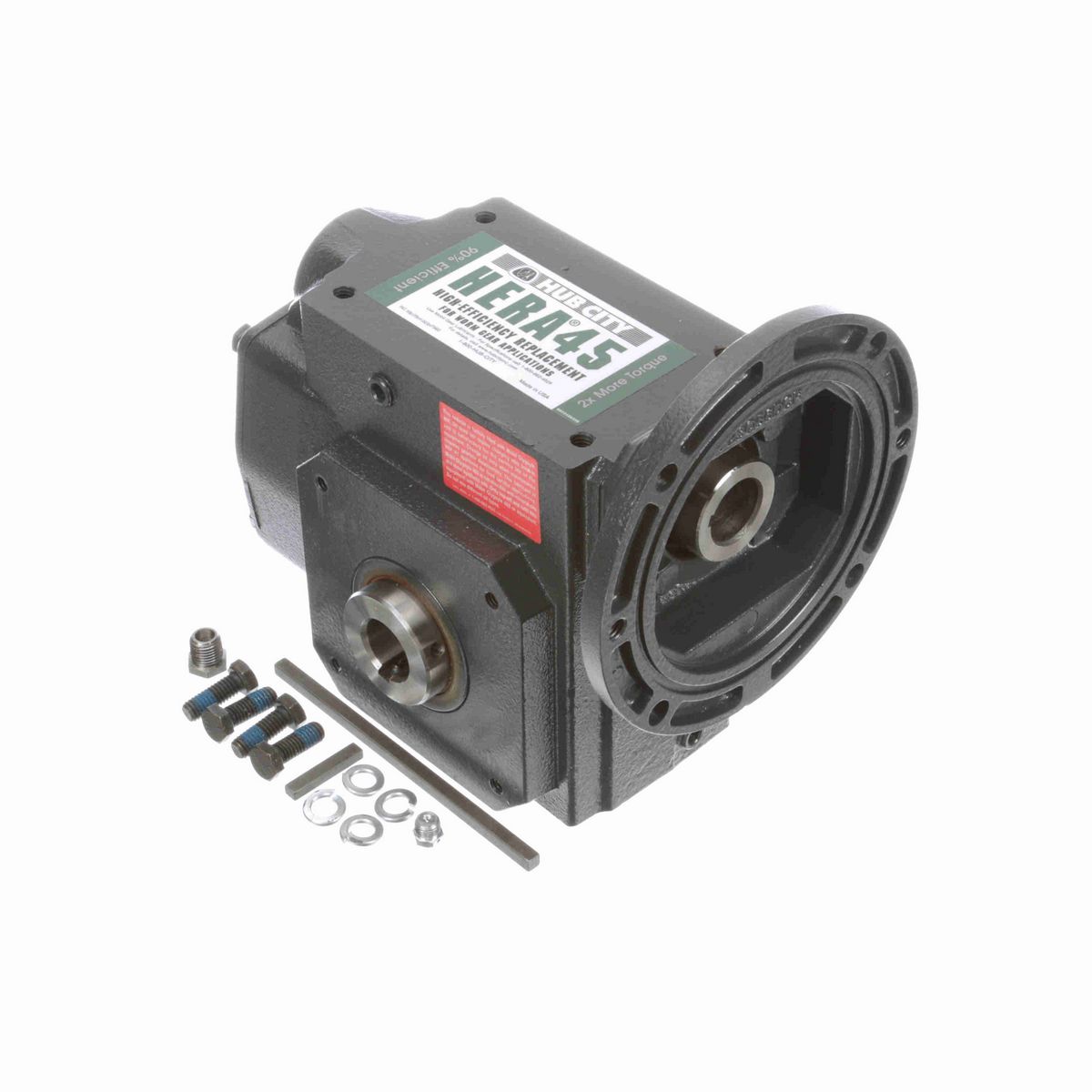 Hub City HERA Gear Reducer HERA Cast Iron Helical-Hypoid Reducer - HERA45ES 11.36 143TC 1.000