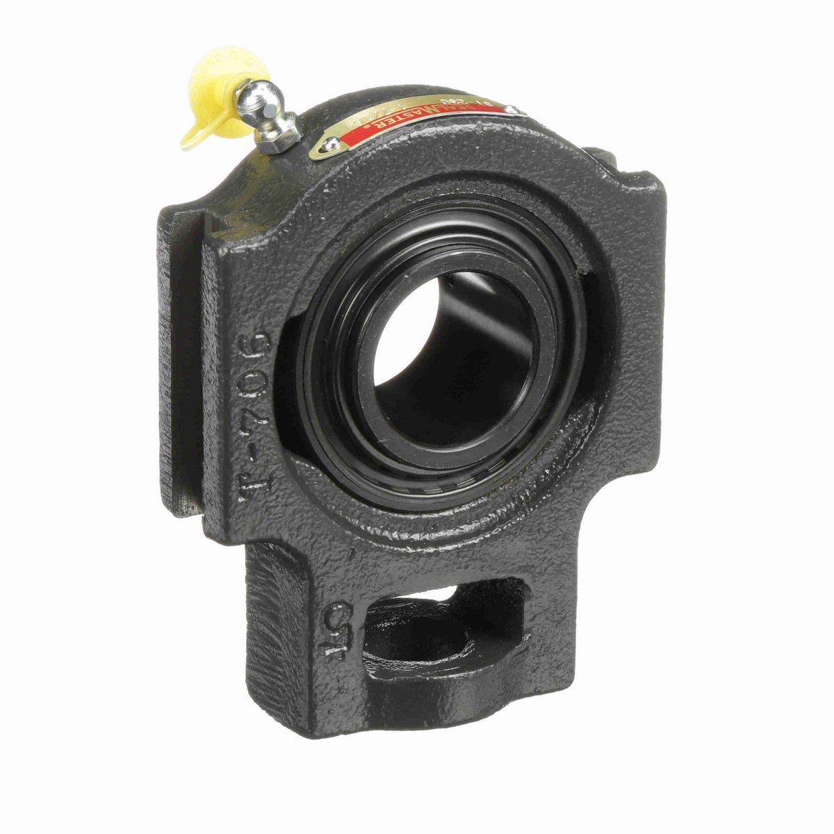 Sealmaster Mounted Cast Iron Wide Slot Take Up Ball Bearing - 52100 Bearing Steel, Black Oxided - Setscrew Lock - ST-23C