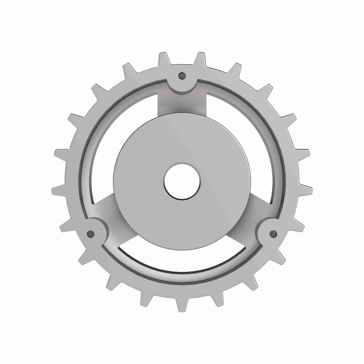 Rexnord 815 Series Solid One Piece Cast Iron Sprocket with 21 Teeth and a 3/4in Round Rough Stock Bore (RSB) - 401-160-6