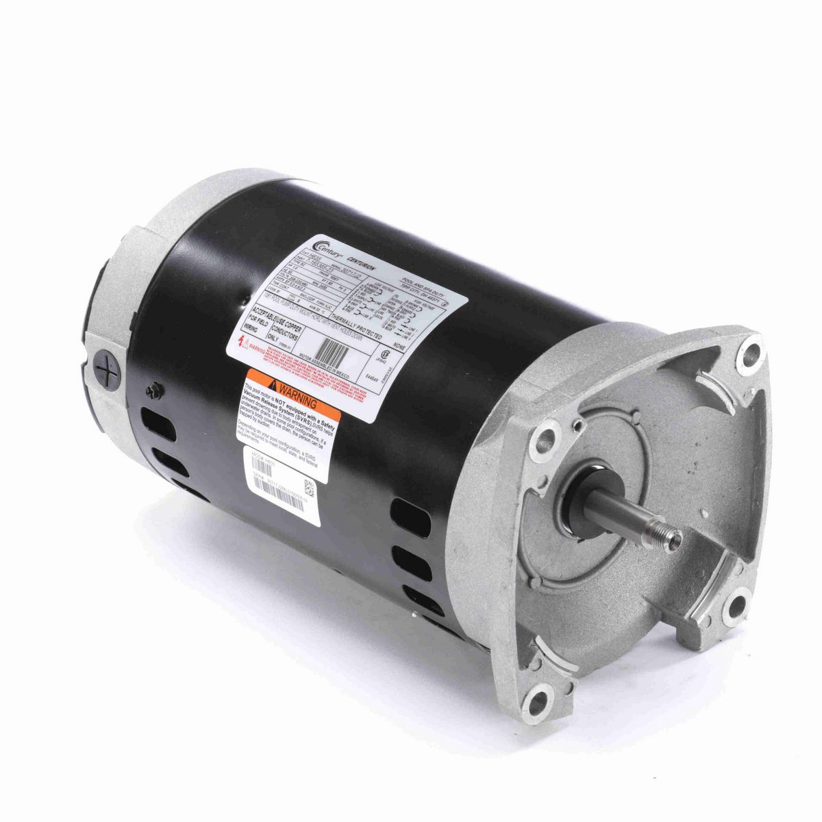 Century Pool Pump Motor, 1.0 HP, 3 Ph, 60 Hz, 208-230/460 V, 3600 RPM, R56Y Frame, ODP - H635