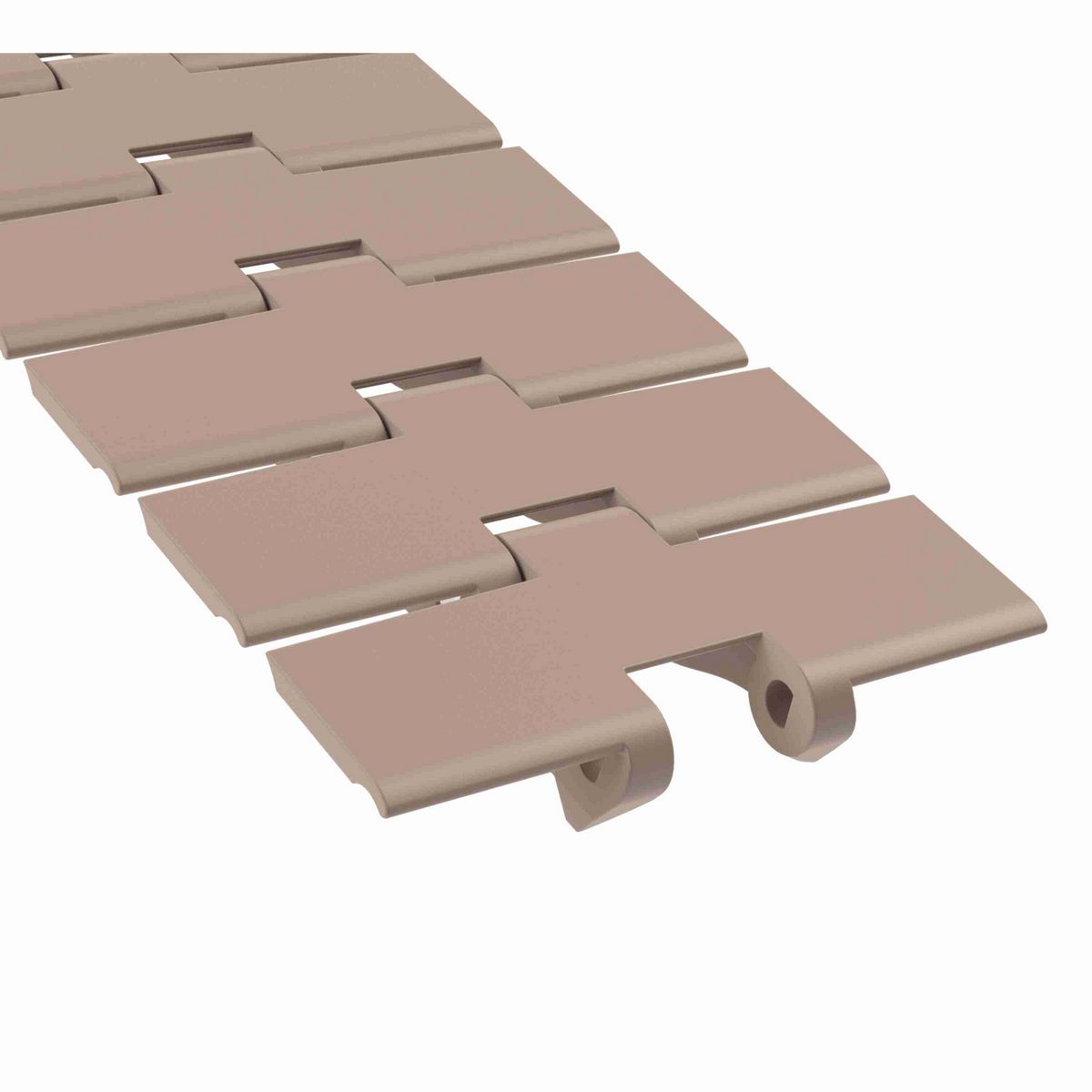 Rexnord 880B Side-flexing Solid Top, Material: Tan Low Friction, Width: 4.5in, Pitch: 1.5in - LF880K4-1/2