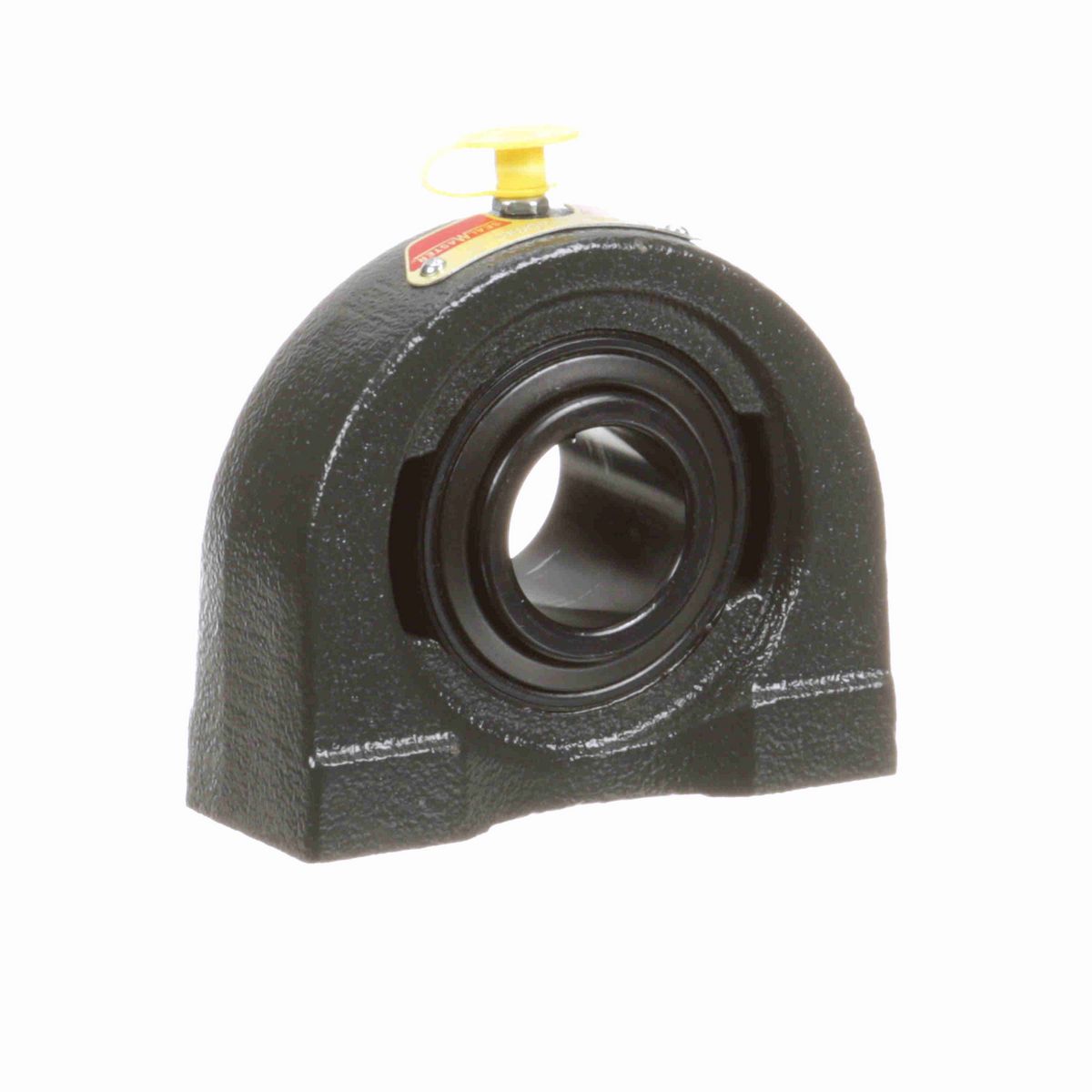 Sealmaster Mounted Cast Iron Tapped Base Pillow Block Ball Bearing - 52100 Bearing Steel, Black Oxided - Setscrew Lock - TB-206