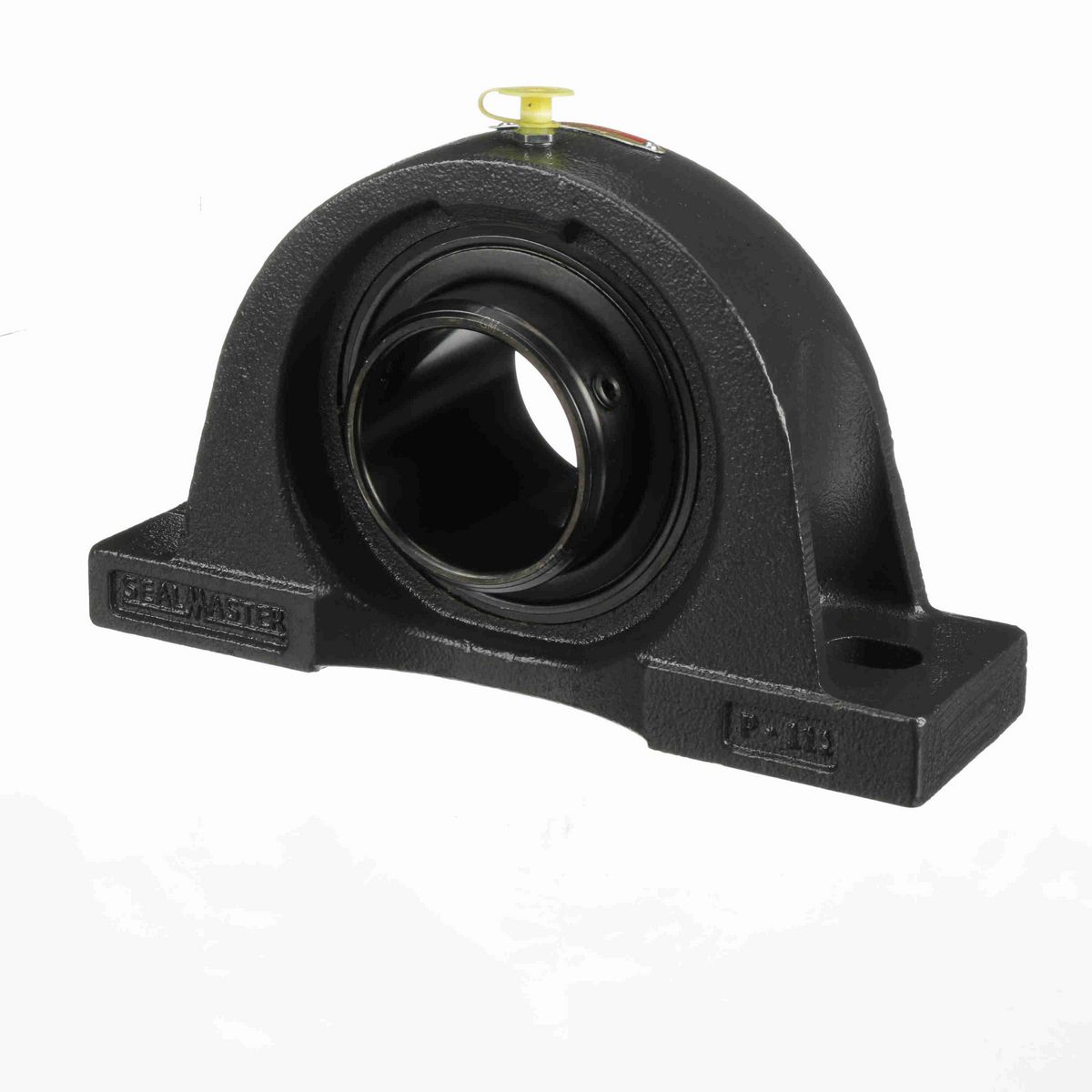 Sealmaster Mounted Cast Iron Two Bolt Pillow Block Ball Bearing - 52100 Bearing Steel, Black Oxided - Double Setscrew Lock - NPD-39