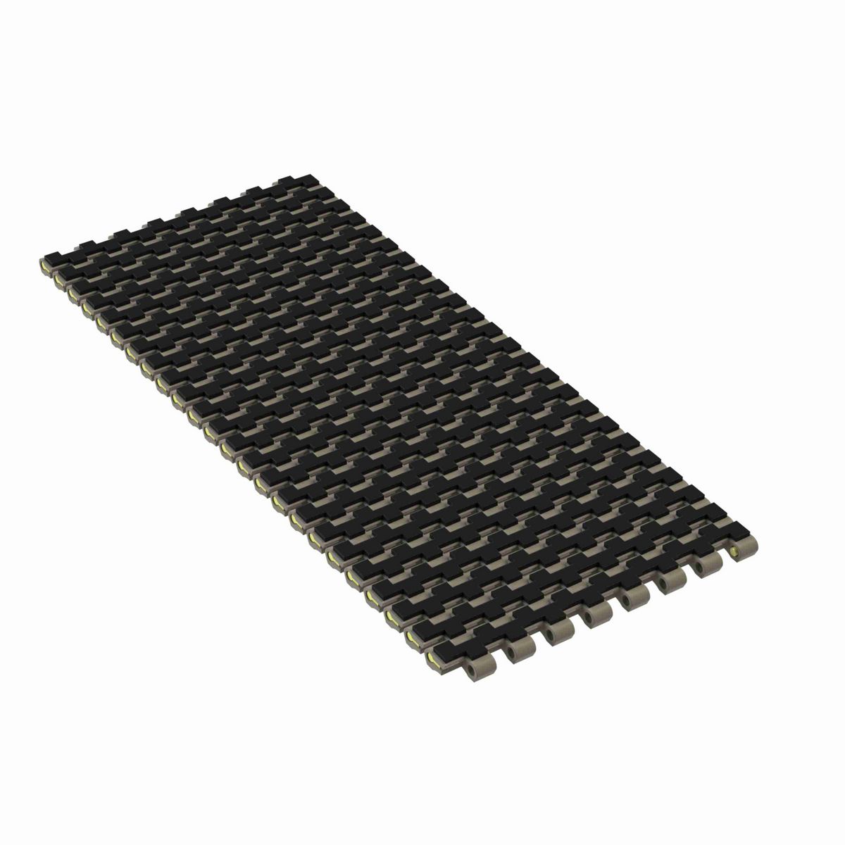 Rexnord 1505 RubberTop® Straight Running RubberTop®, Material: Grey Tough Composite, Width: 6in, Pitch: 15mm - TCF1505-6