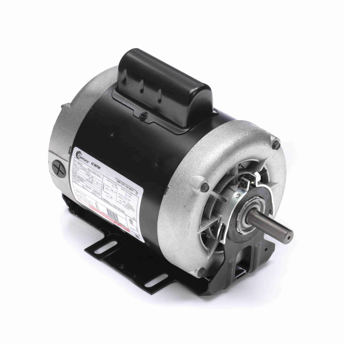 Century General Purpose Motor, 3/4 HP, 1 Ph, 60 Hz, 208-230/115 V, 3600 RPM, J56 Frame, DP - B642