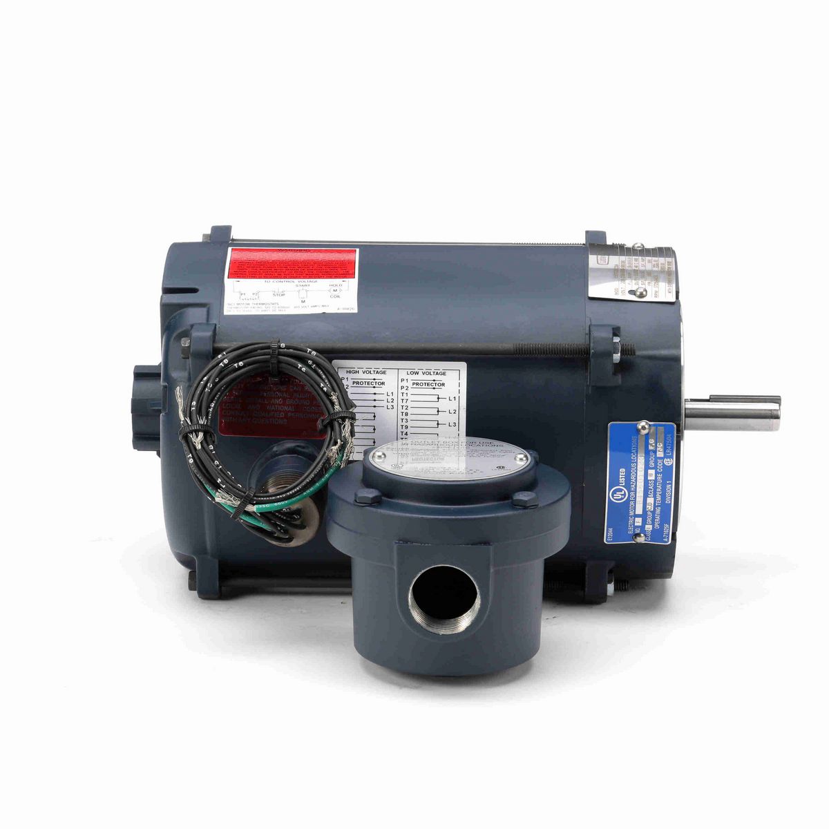 LEESON Explosion Proof Motor, 0.50 & 0.50 HP, 3 Ph, 60 & 50 Hz, 208-230/460 & 190/380 V, 1800 & 1500 RPM, 56C Frame, EPNV - 117852.00