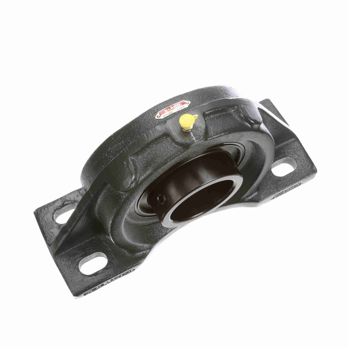 Sealmaster Mounted Cast Iron Four Bolt Pillow Block Ball Bearing - 52100 Bearing Steel, Black Oxided - Setscrew Lock - MFP-63C