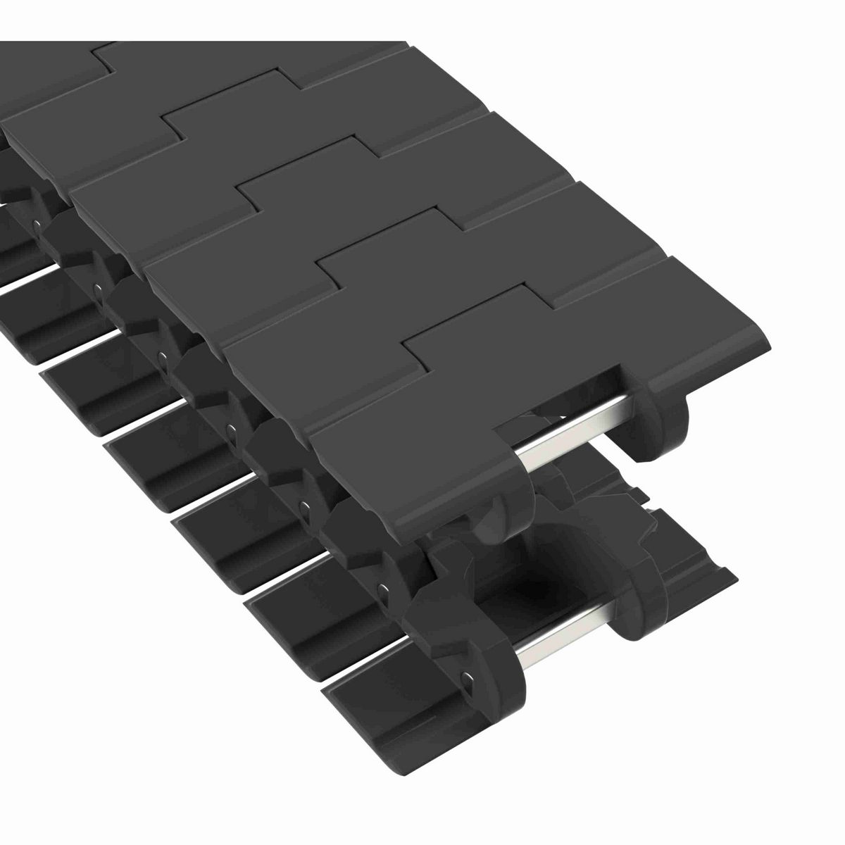 Rexnord 882TAB Side-flexing Solid Top, Material: Black Wear Resistant, Width: 3.25in, Pitch: 1.5in - 81403692