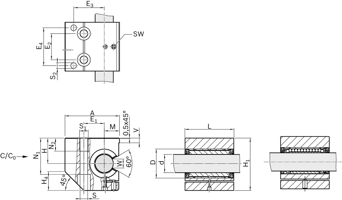 Линейный комплект Bosch Rexroth LSASE-M-30-DD [R107223000]