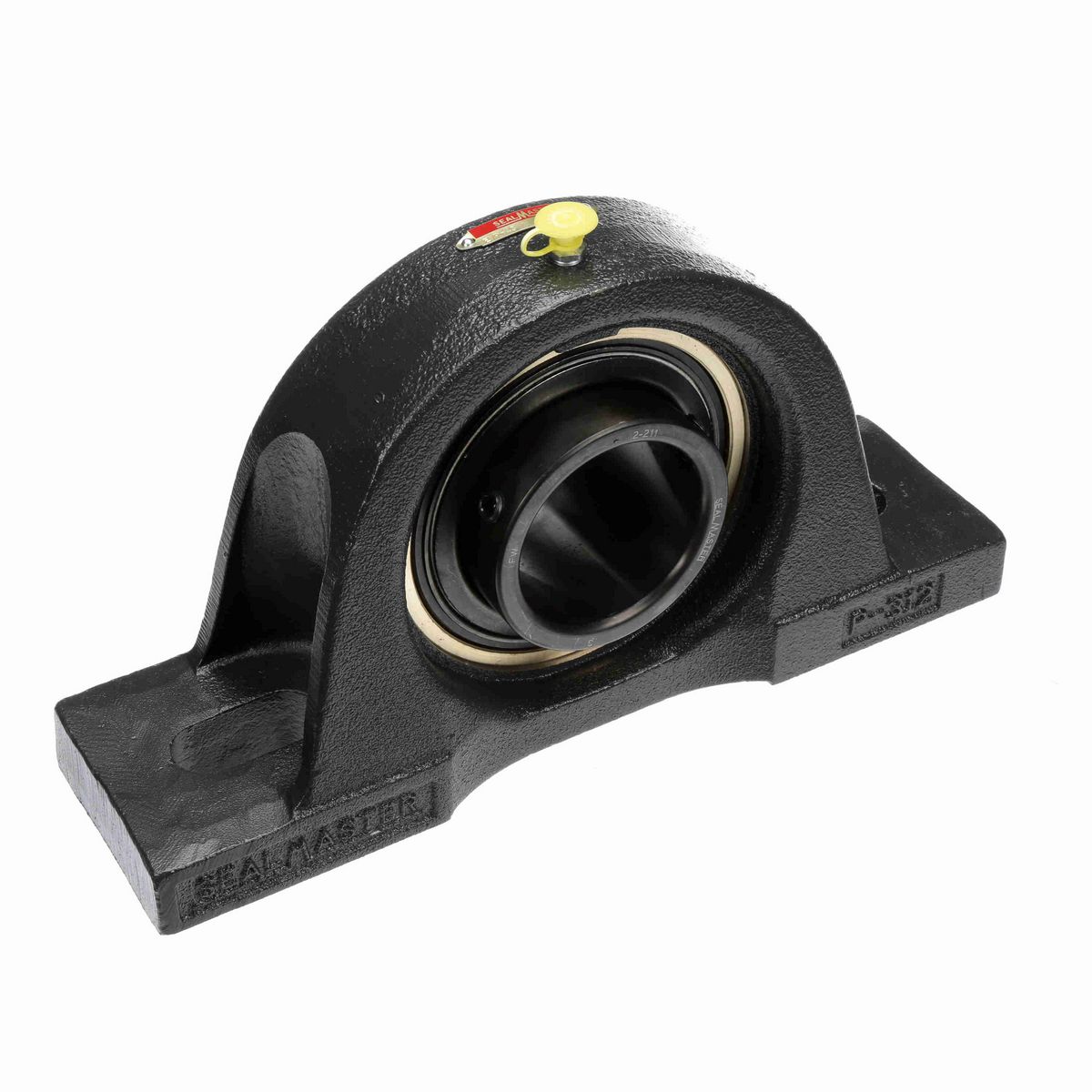 Sealmaster Mounted Cast Iron Two Bolt Pillow Block Ball Bearing - 52100 Bearing Steel, Black Oxided - Setscrew Lock - EMP-43