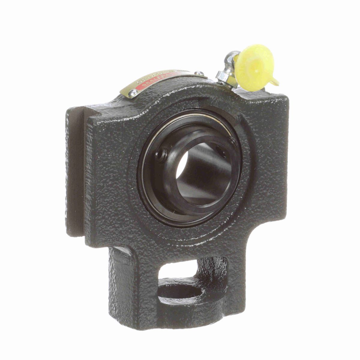 Sealmaster Mounted Cast Iron Wide Slot Take Up Ball Bearing - 52100 Bearing Steel, Black Oxided - Setscrew Lock - ST-205