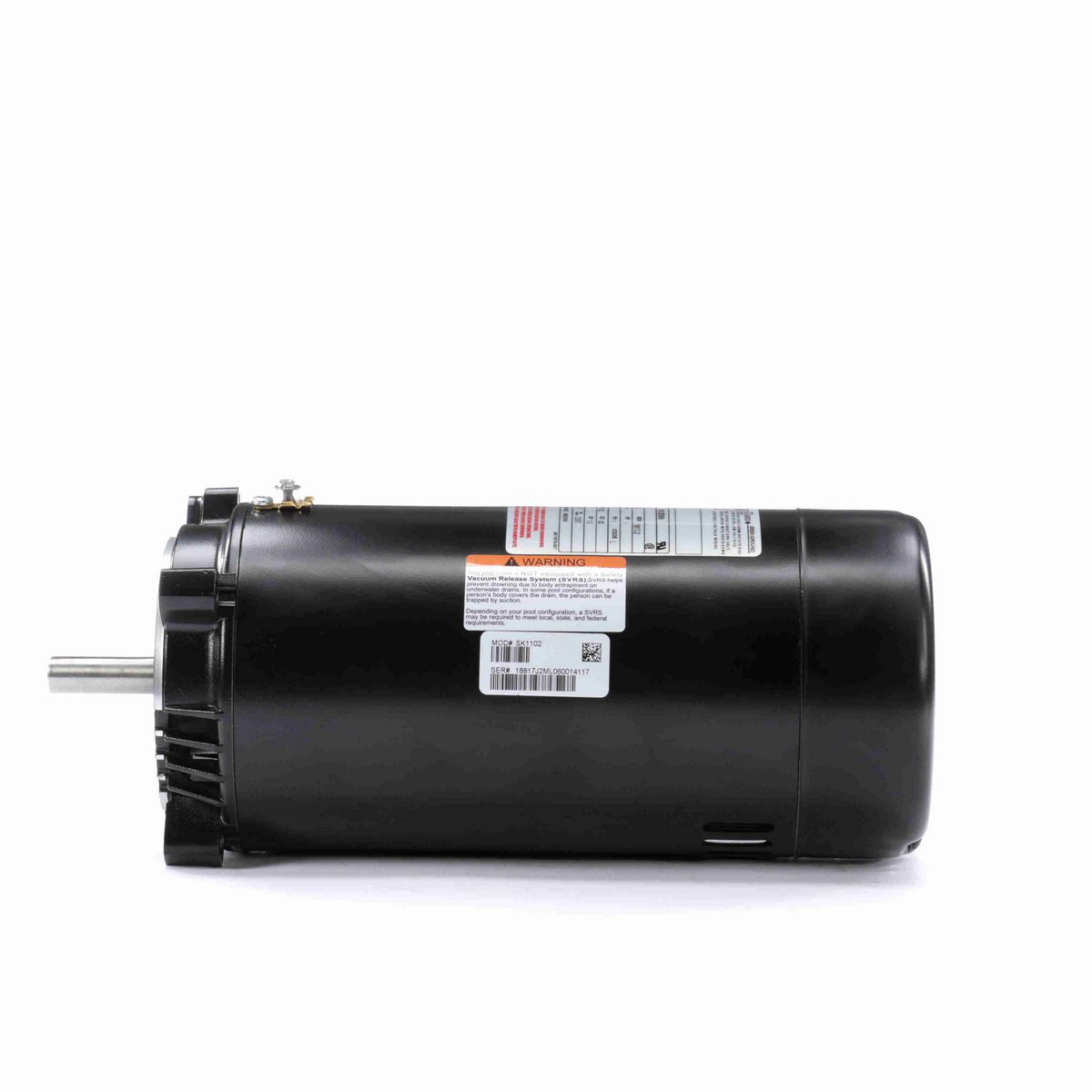 Century Pool Pump Motor, 1 HP, 1 Ph, 60 Hz, 230/115 V, 3600 RPM, 56C Frame, ODP - SK1102