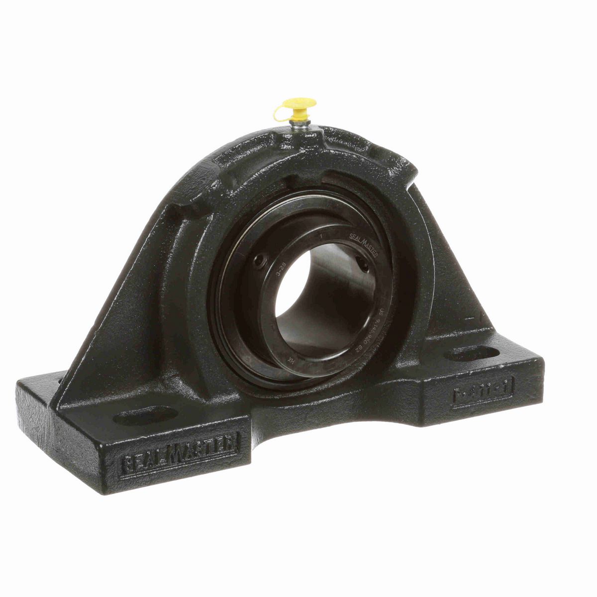 Sealmaster Mounted Cast Iron Four Bolt Pillow Block Ball Bearing - 52100 Bearing Steel, Black Oxided - Setscrew Lock - MFP-40