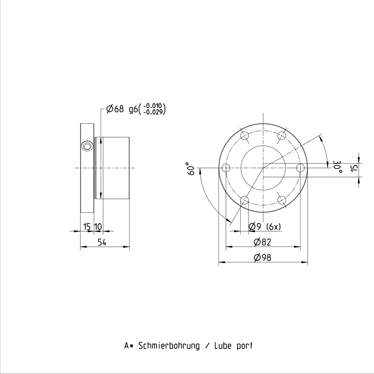 Одинарная гайка с фланцем Bosch Rexroth FEM-E-S 50X5RX3,5-5 [R151251013]