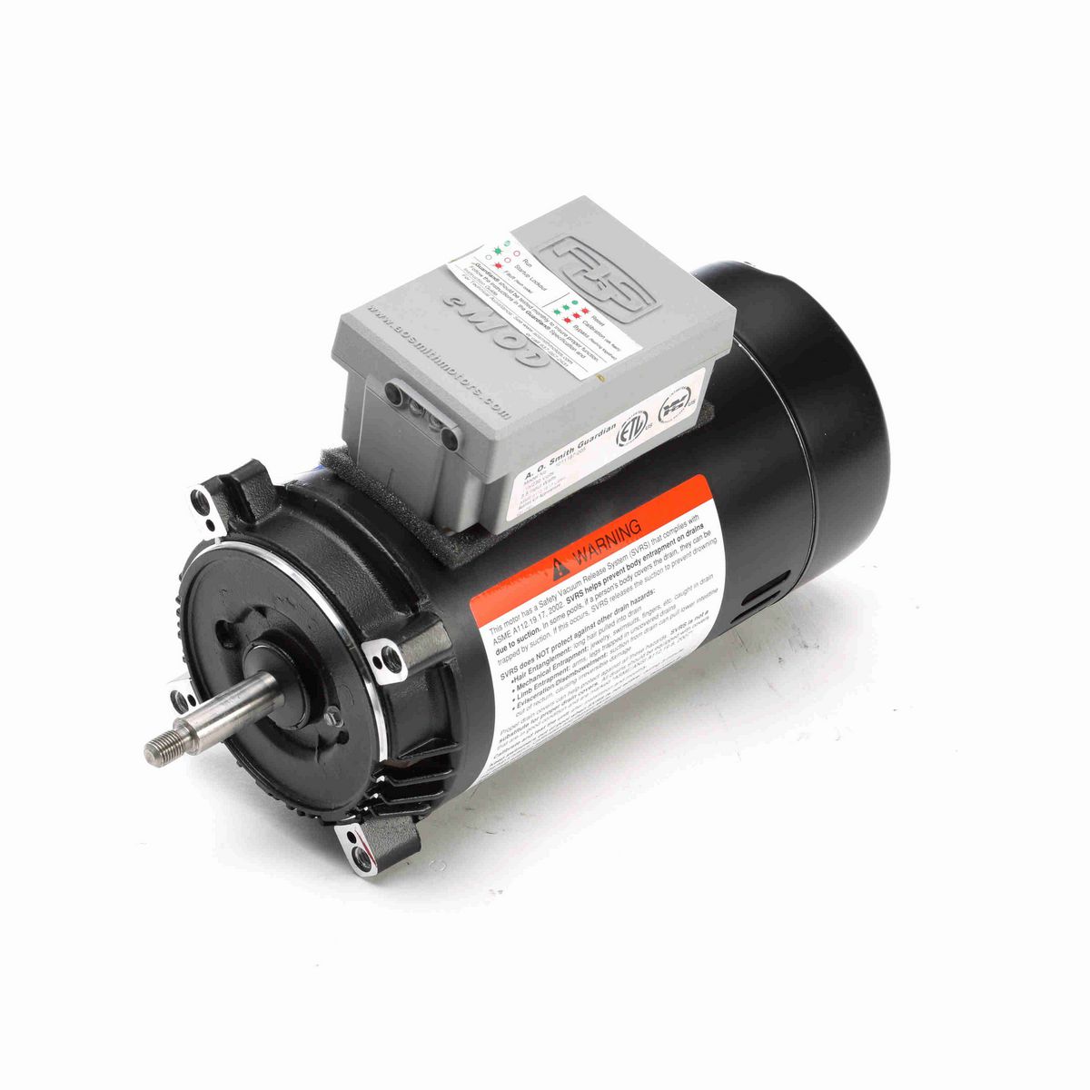 Century Guardian ® Motors Pool Pump Motor, 1 HP, 1 Ph, 60 Hz, 230/115 V, 3600 RPM, 56J Frame, ODP - USTG1102A