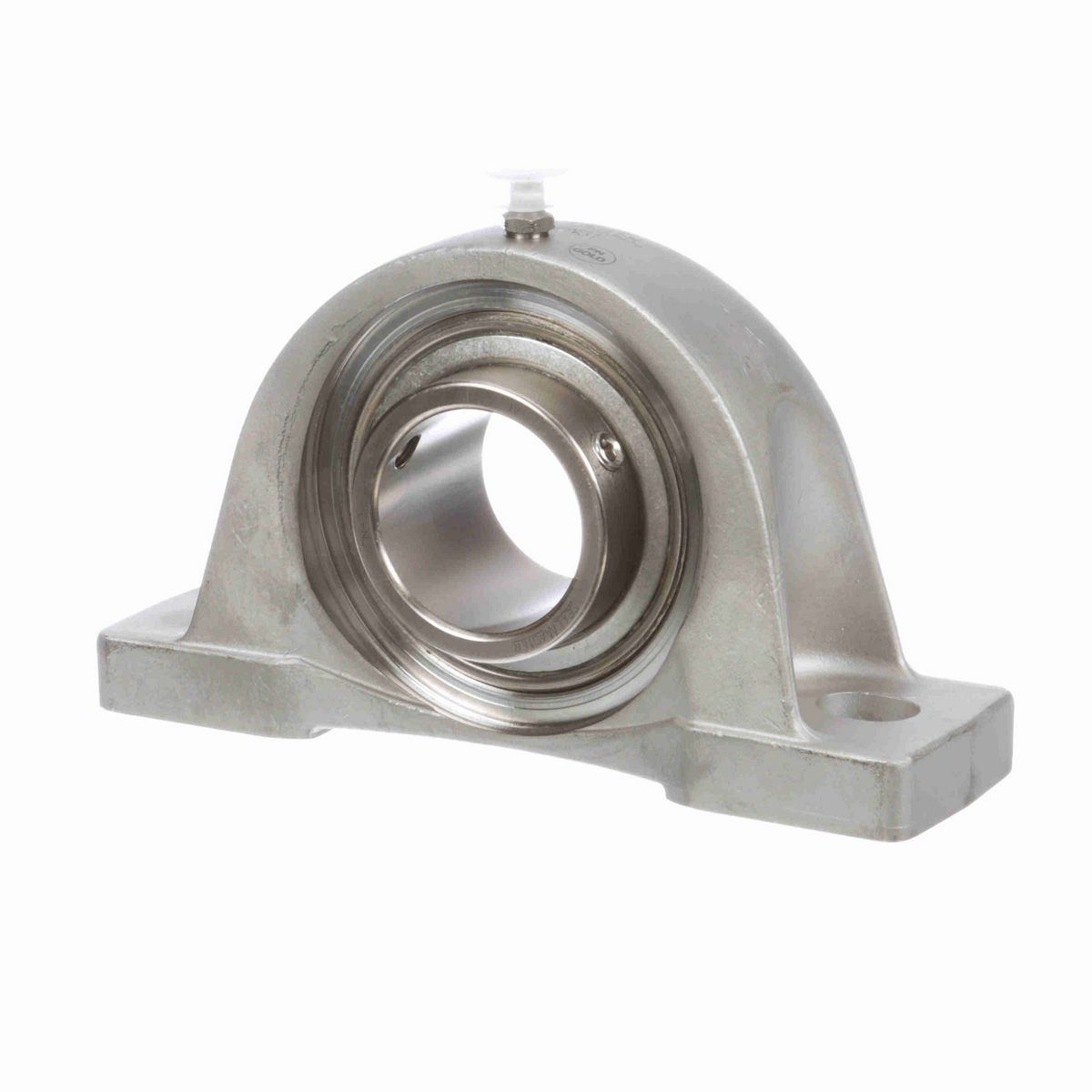 Sealmaster Mounted Stainless Steel Two Bolt Pillow Block Ball Bearing - 52100 Bearing Steel, Phosphorus Nickel Coated - Setscrew Lock - Corrosion Resistant - CRPS-PN31