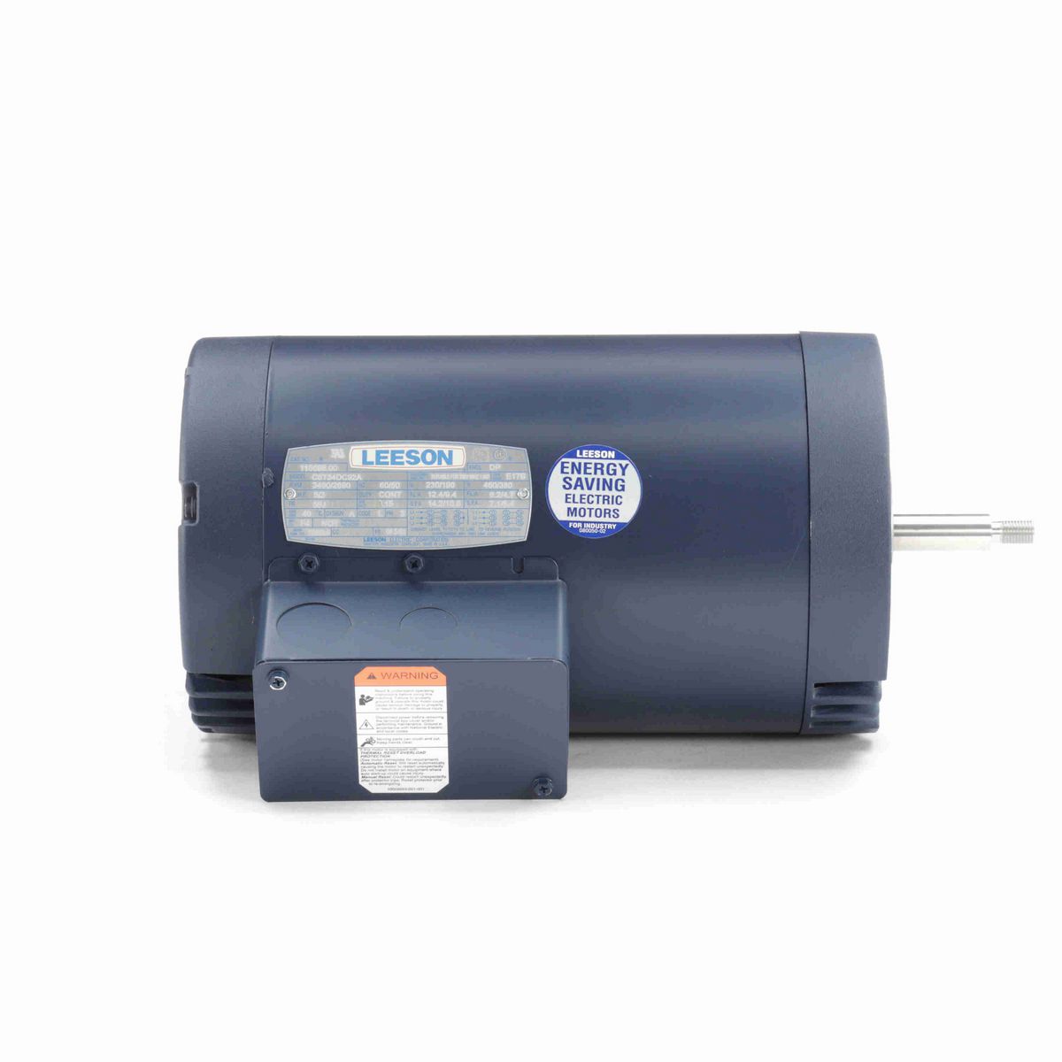 LEESON Jet Pump Motor, 5 & 3 HP, 3 Ph, 60 & 50 Hz, 230/460 & 190/380 V, 3600 & 3000 RPM, 56J Frame, DP - 116698.00